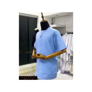 Light Blue With Pocket Button Short Sleeve