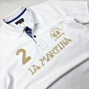 IMT crested polo shirt | White