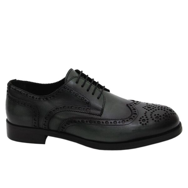 Julian Brown Italian Leather Laser-Painted Brogue - Image 2
