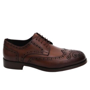 Julian Brown Italian Leather Laser-Painted Brogue